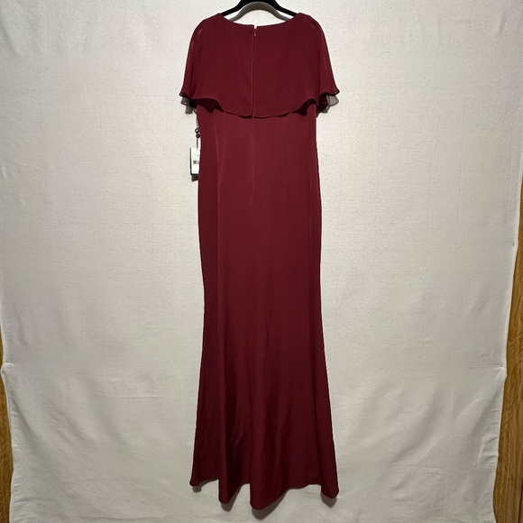 NWT Adrianna Papell Crepe Chiffon Gown - size 10 - Picture 3 of 7